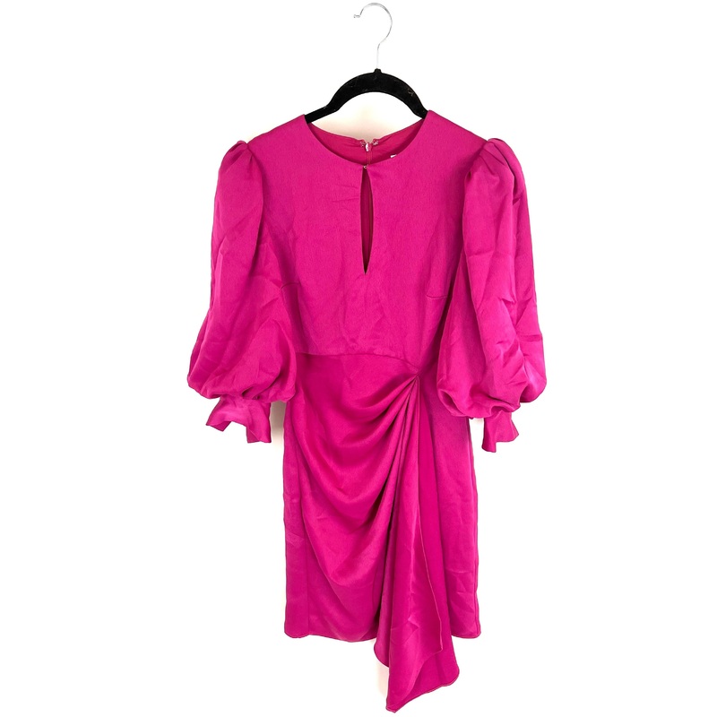 Magenta Puff Sleeve Dress – Size 4/6