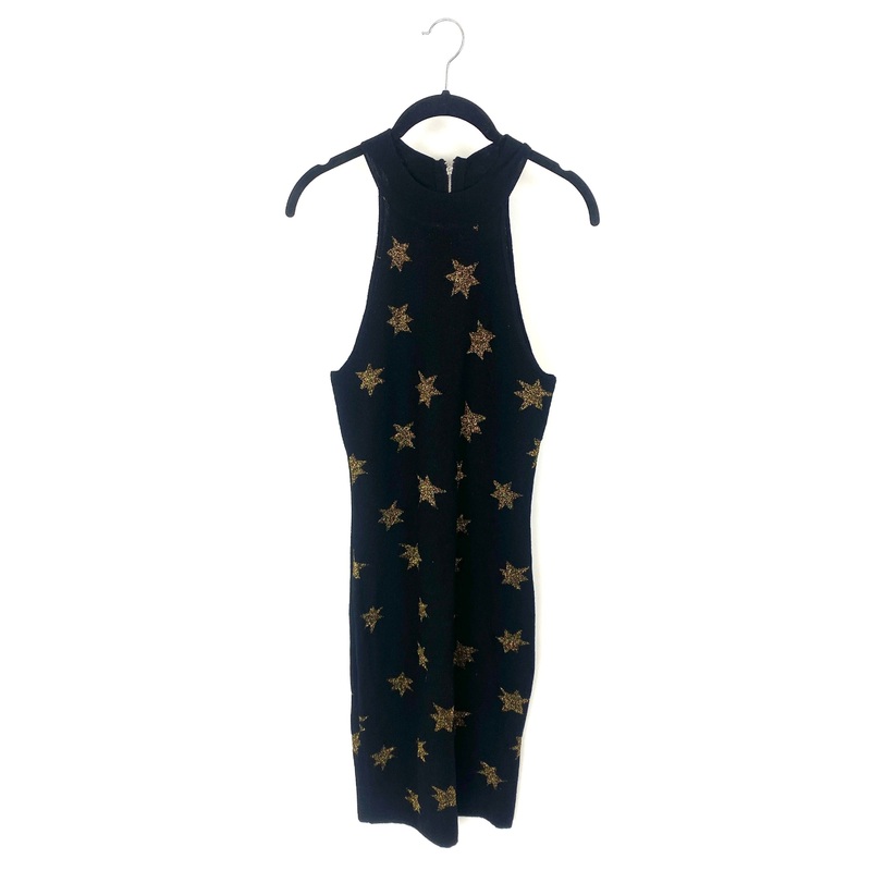 Black Knit Star Dress – Small