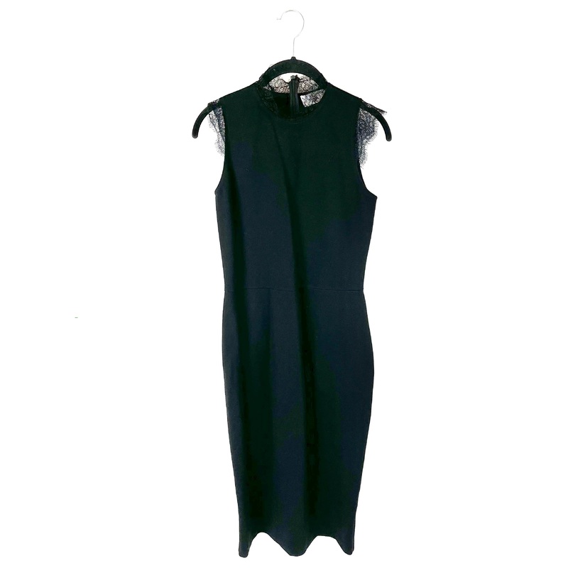 Black Sleeveless Midi Dress – Size 4-6