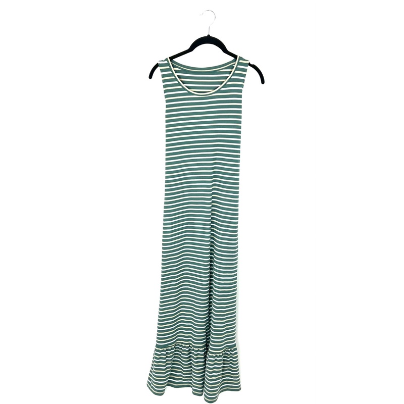 Green Striped Tank Top Dress – Size 4/6
