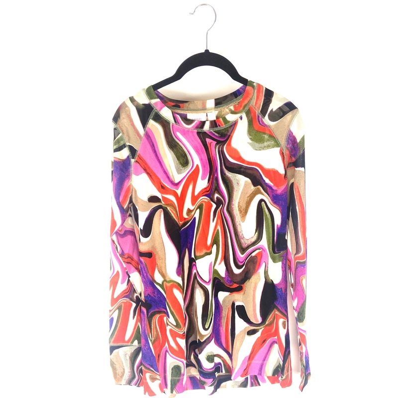 Multicolor Tie Dye Mesh Top- Size 6-8