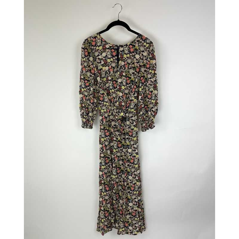 Blue and Multicolor Floral Dress – Size 2/4