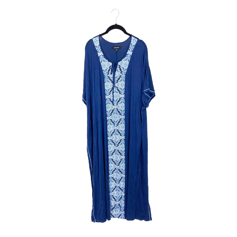 Navy Blue With Abstract Design Caftan – Small/Medium