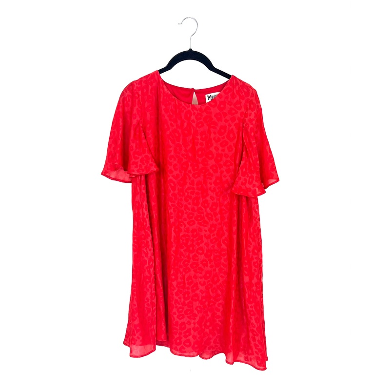 Red Cheetah Print Mini Dress – Size 4/6