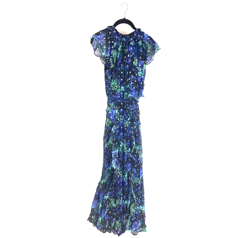 Blue And Green Long Dress – Size 0