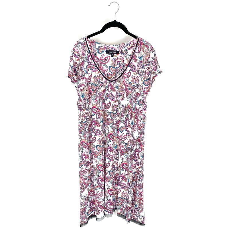 Multicolor Abstract Print Lounge Dress – 1X