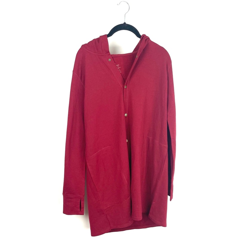 Red Button Cardigan – Small