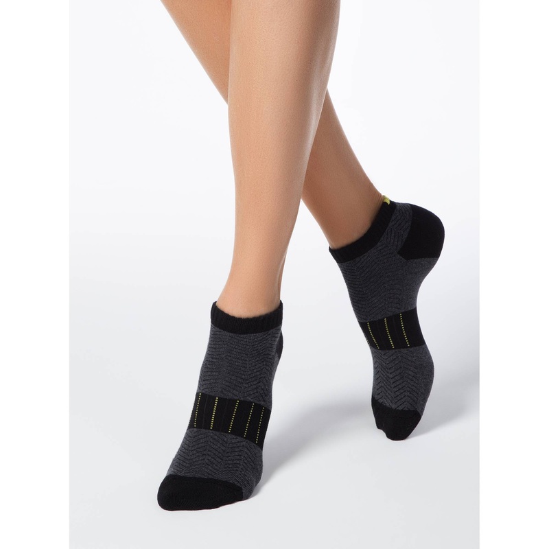 Cotton Socks Conte Active 092 Terry Foot 6-7 Dark Gray