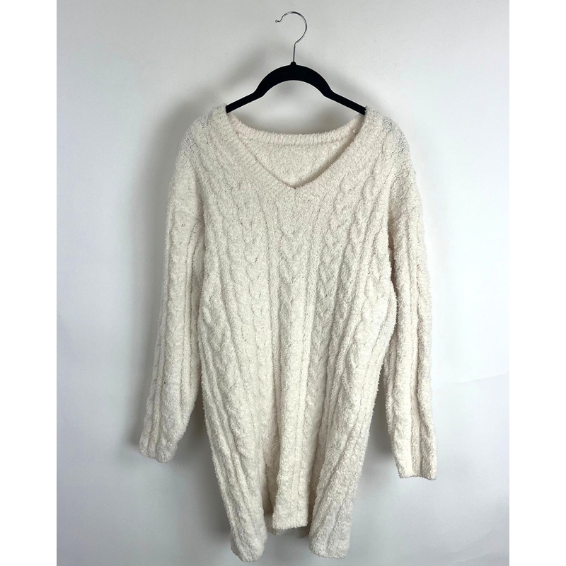 Cream Sweater Dress – Extra Small and Small Extra Small