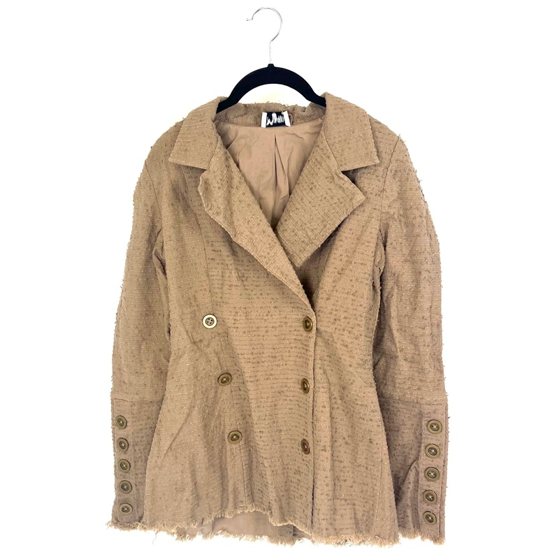 Light Brown Tweed Blazer Jacket – Small
