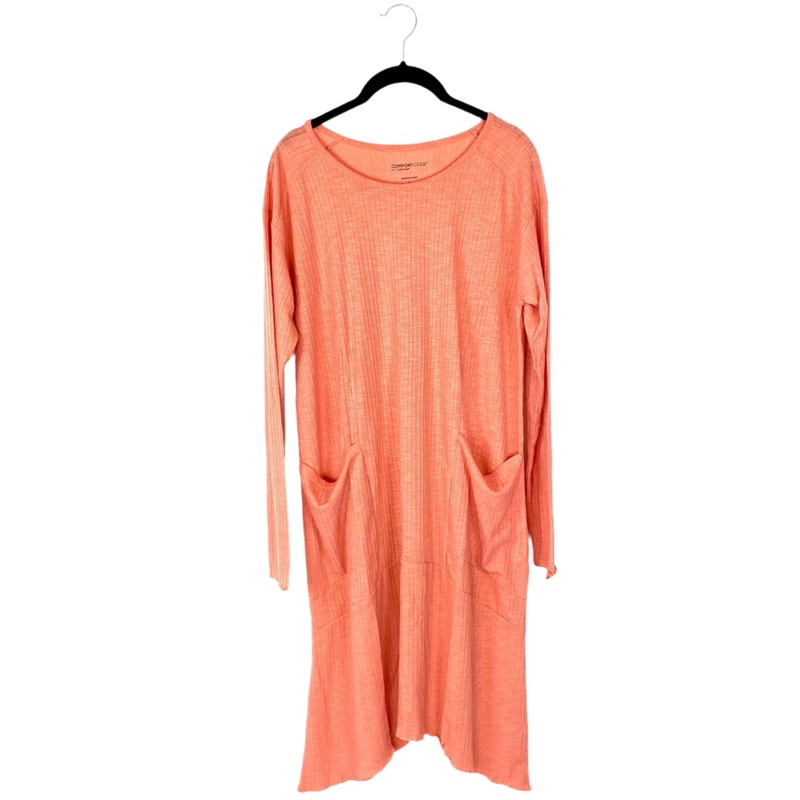 Peach Ribbed Dress – Size 6/8 and 10/12 Small (size 6/8)