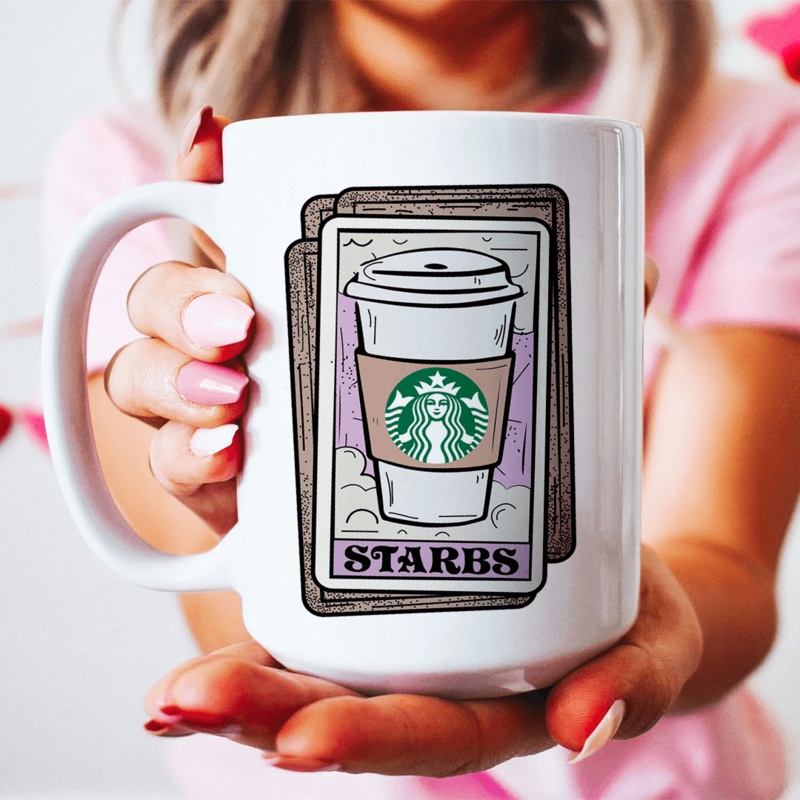 Starbs Tarot Card Ceramic Mug 15 oz White One Size