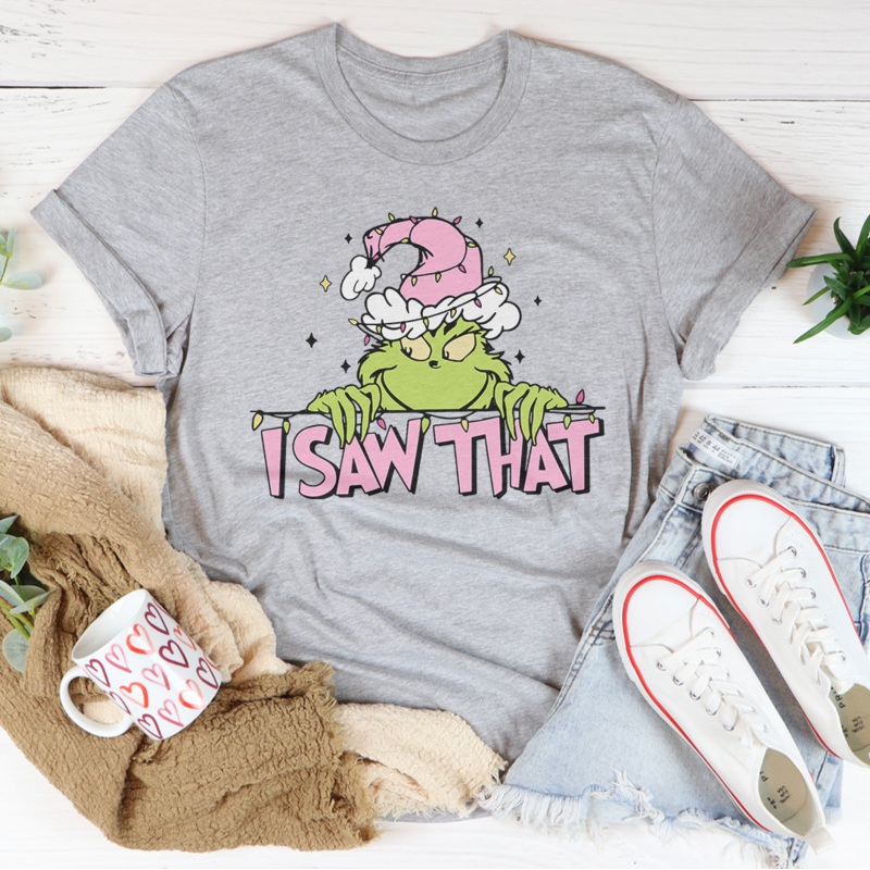 I Saw That Tee Athletic Heather S