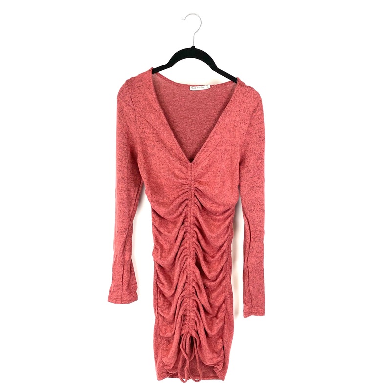 Long Sleeve Rust Colored Dress – Large Large