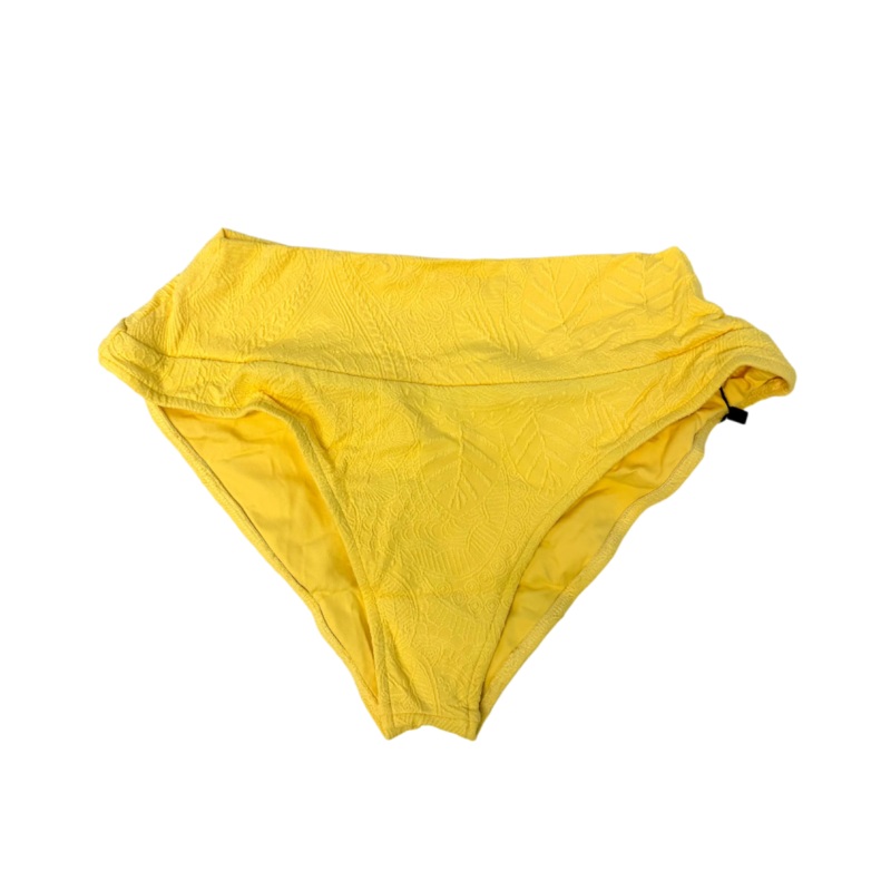 Yellow Embossed Fuller Coverage Bikini Bottom – XS, S, M, XXL Extra Small (Size 00/0)