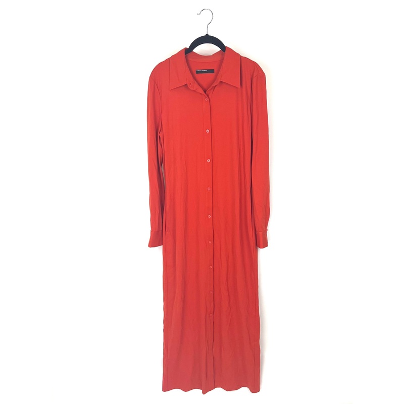 Burnt Orange Long Sleeve Maxi Dress – Medium