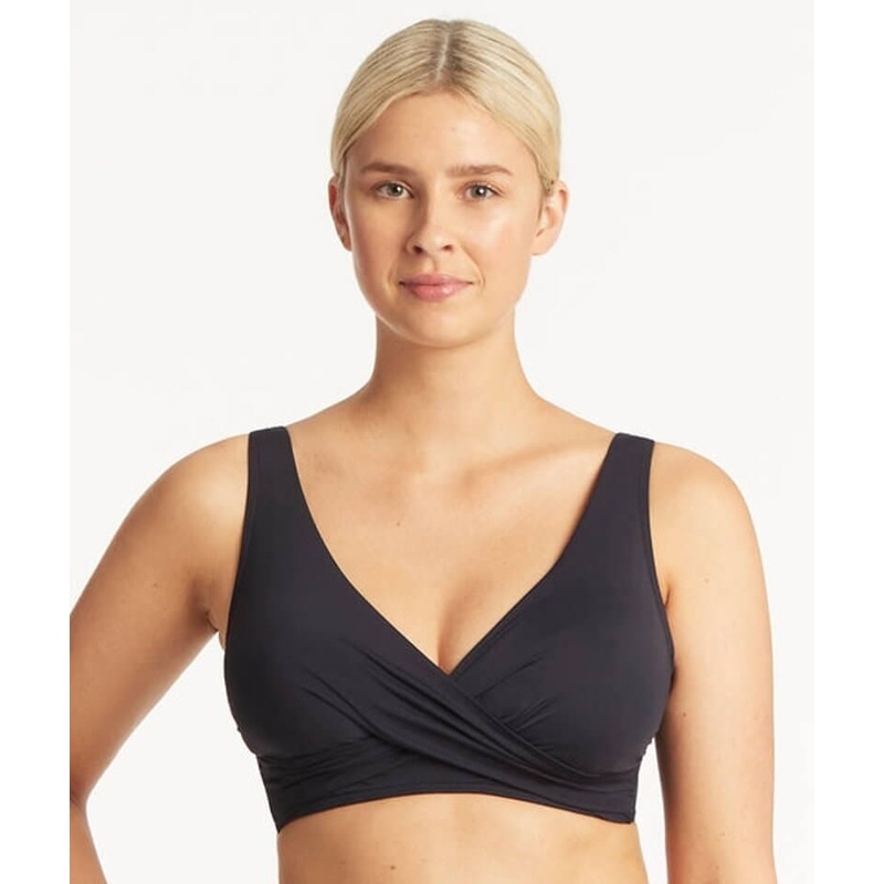 Sea Level Eco Essentials Cross Front A-DD Cup Bikini Top – Night Sky 4
