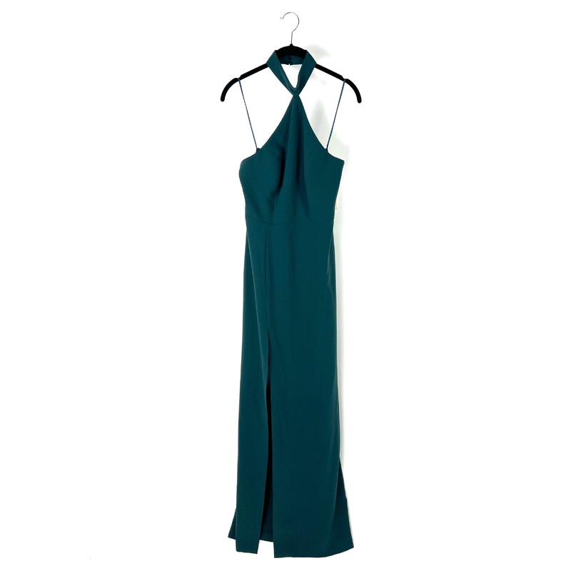 Emerald Green Halter Gown – Size 4-6