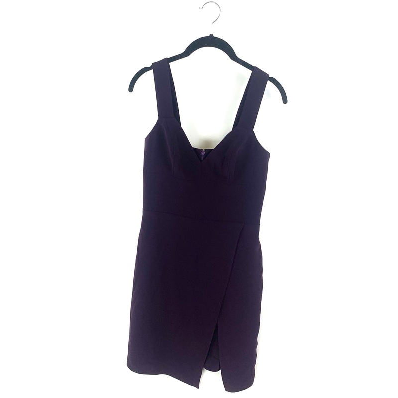 Plum V-Neck Dress- Small