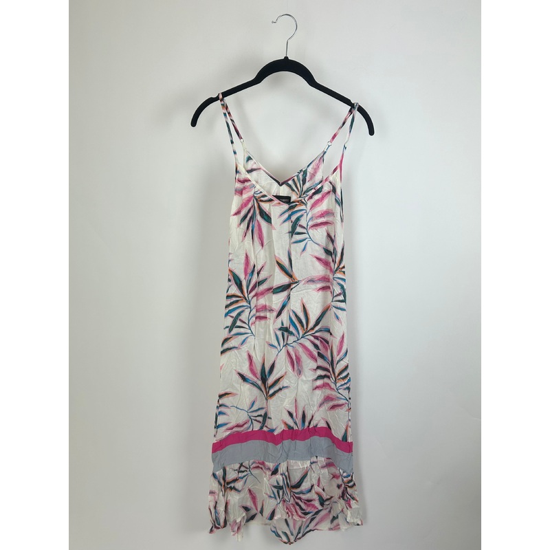 White Tropical Print Dress – Size 4/6