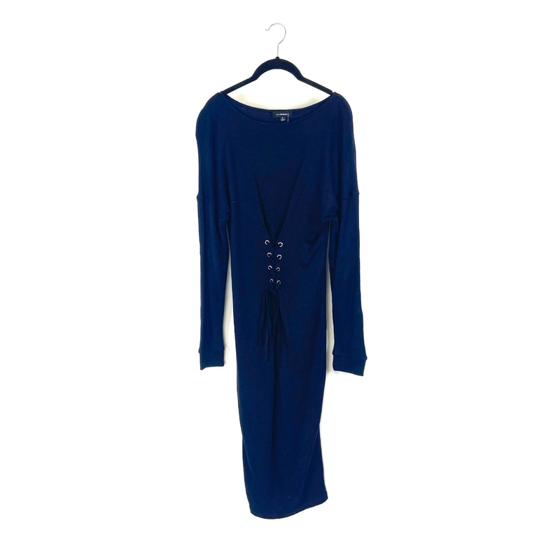 Lace Up Sweater Dress- Small, Medium Small