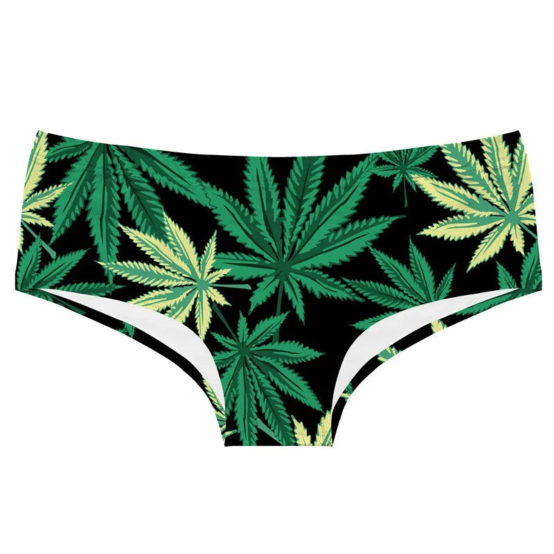 Green Leaf Allover Panty One Size