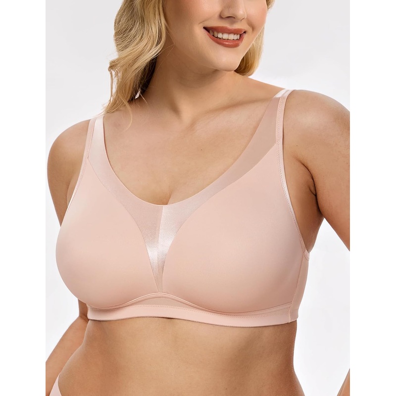 Wireless Full-Coverage Smoothing U-Back Bra Pink Nude 34B