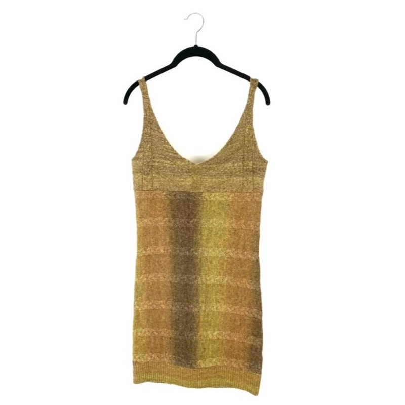 Tan Sleeveless Sweater Dress – Small And Large Small