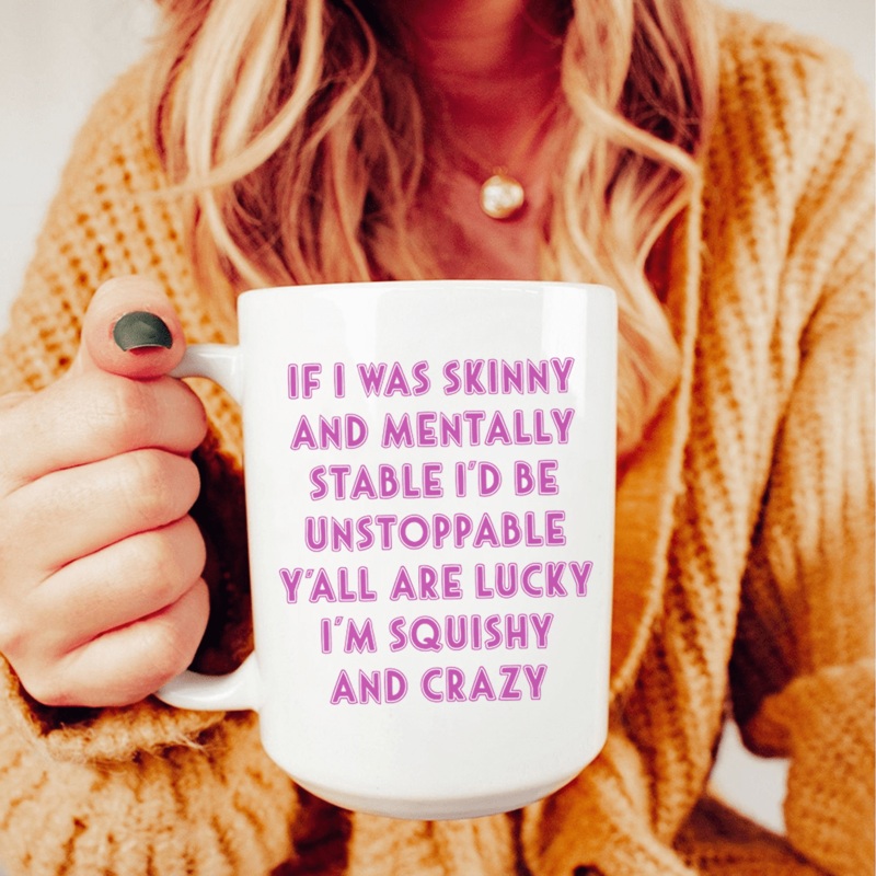Squishy And Crazy Ceramic Mug 15 oz White One Size