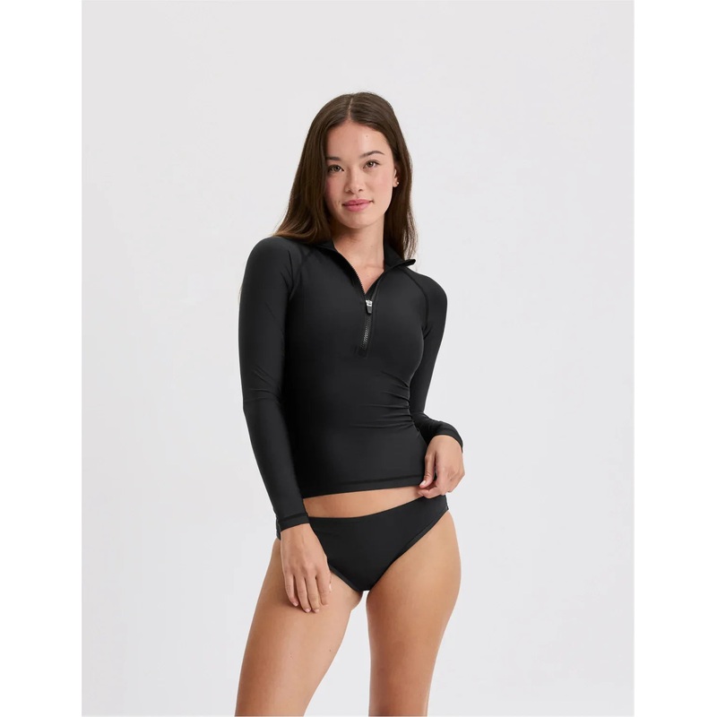 Teen Sunny Skies Rash Guard Black XXS