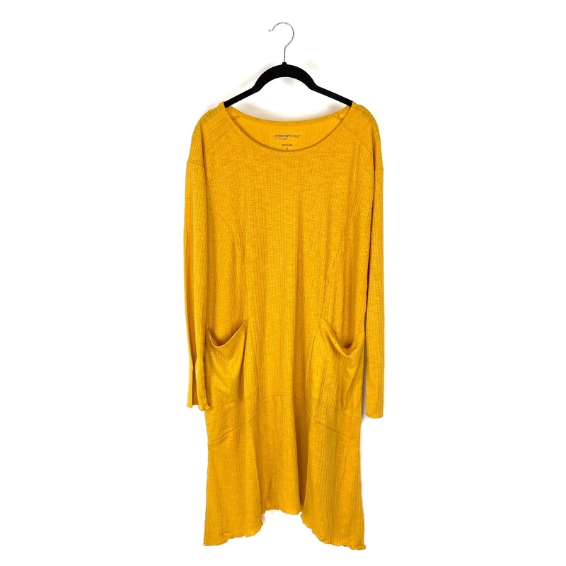 Yellow Ribbed Dress – Size 6/8 and 10/12 Small (size 6/8)