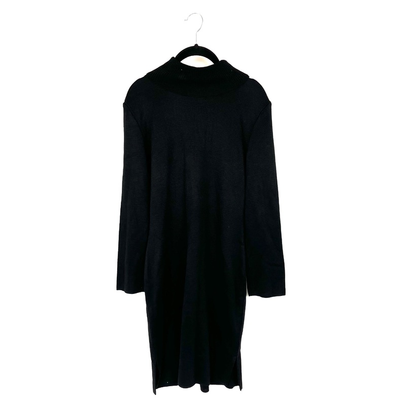 Black Turtleneck Midi Dress –  Size 6/8 Size small (size 6-8)