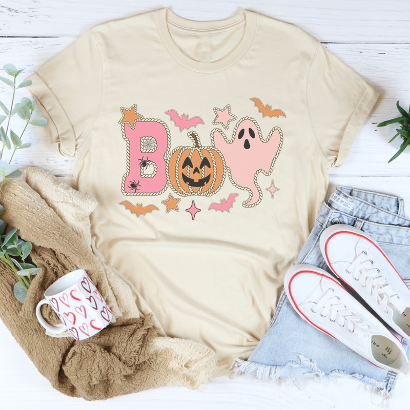 Boo Western Tee Black Heather S