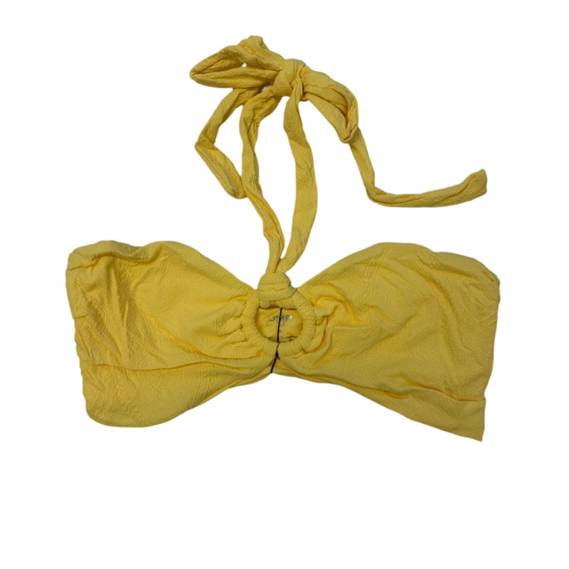 Yellow Embossed Versatile Bandeau Bikini Top – XL AND XXL Extra Large (Size 10/12)