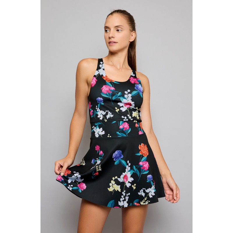 FLEURS DIYA DRESS NERO XS