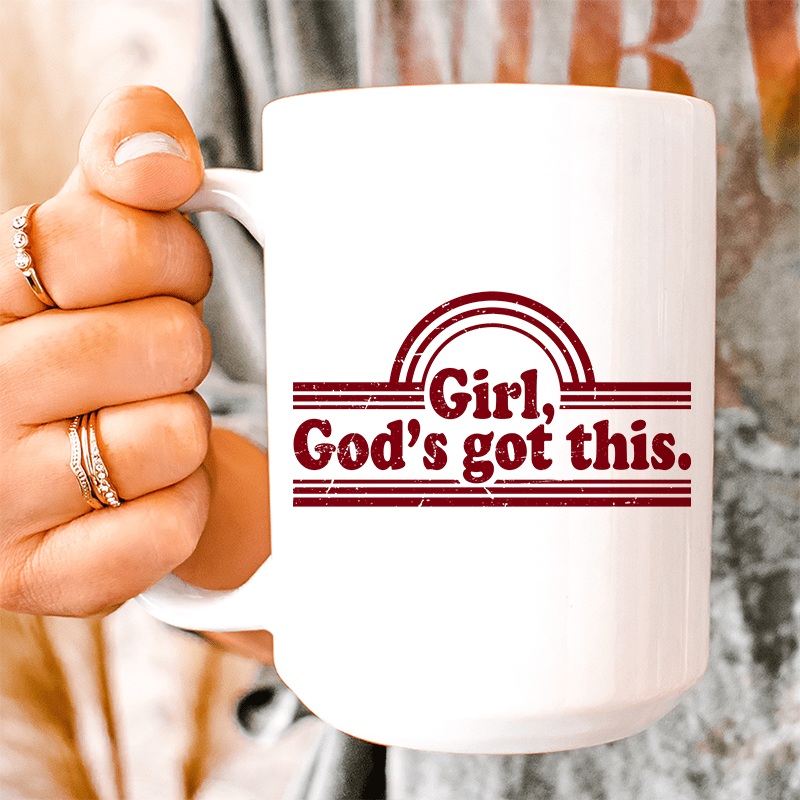 Girl God’s Got This Ceramic Mug 15 oz White One Size