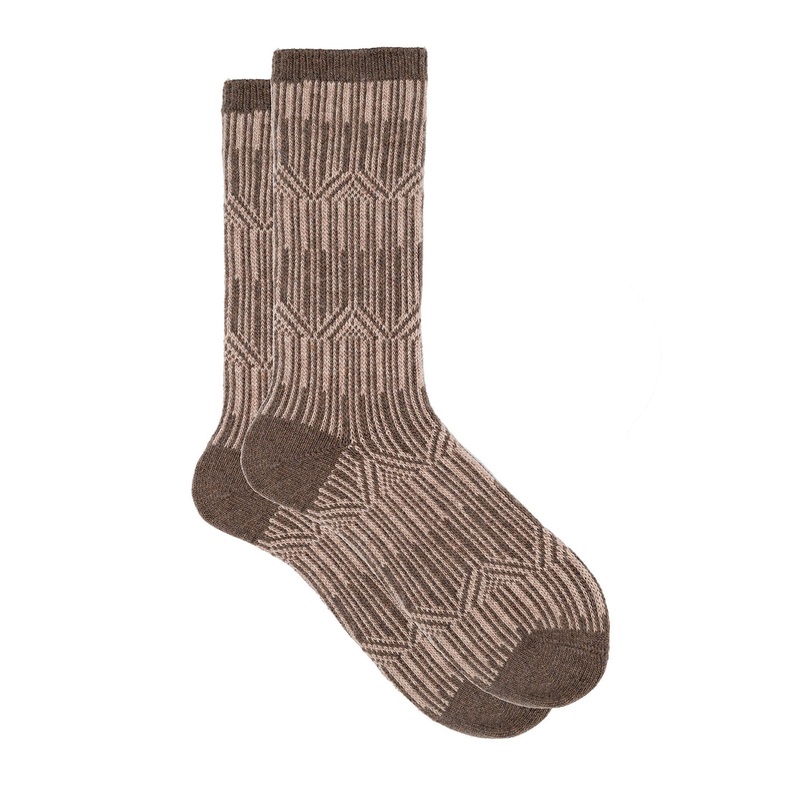 Mila Cinnamon/Sand Cashmere Socks Cinnamon/Sand One Size