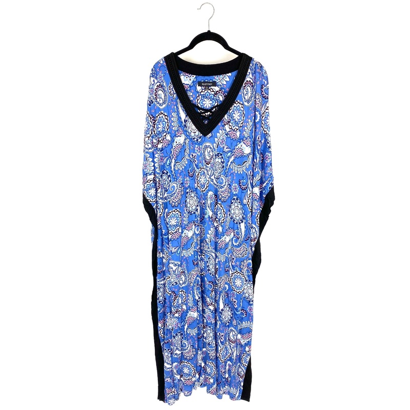 V-Neckline Blue Caftan – Small/Medium Small/Medium