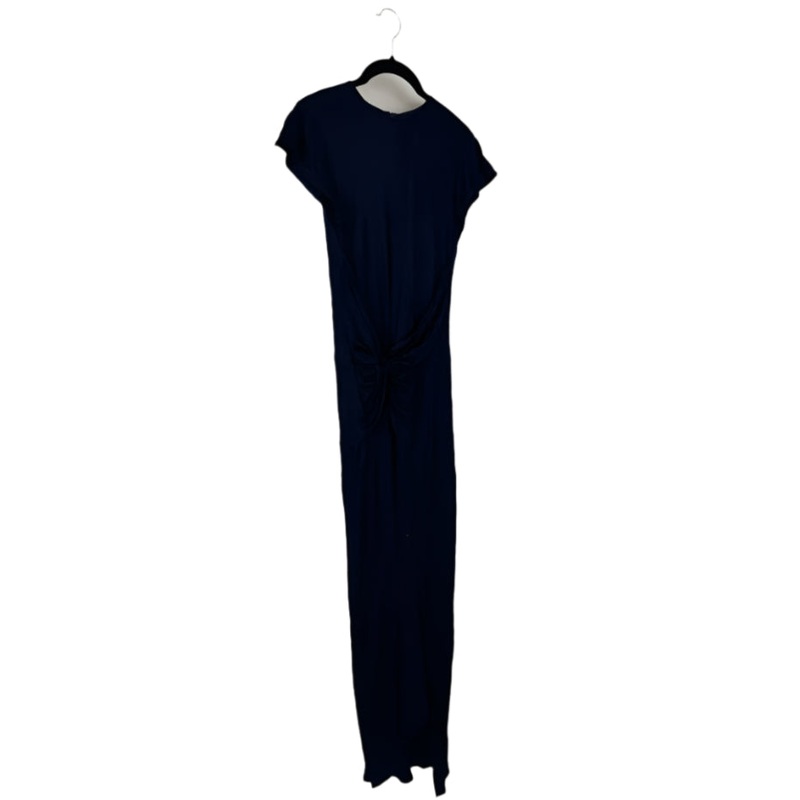 Navy Blue Cap Sleeve Evening Dress – Size 4