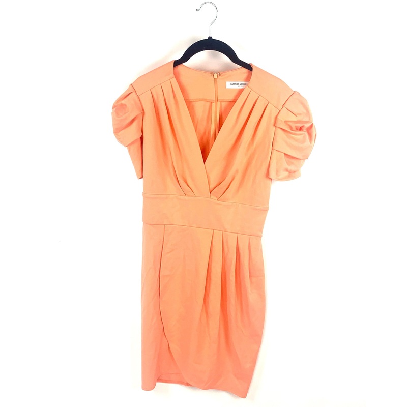 Peach V-Neck Dress – Small