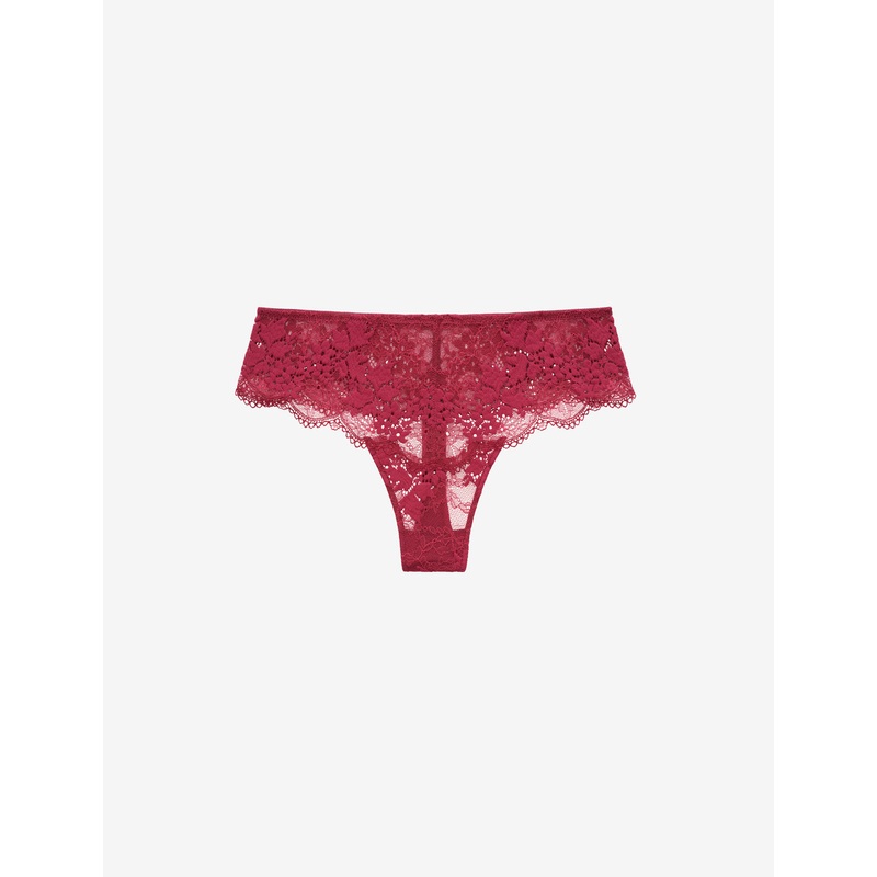 All Day Lace Thong cabernet XS
