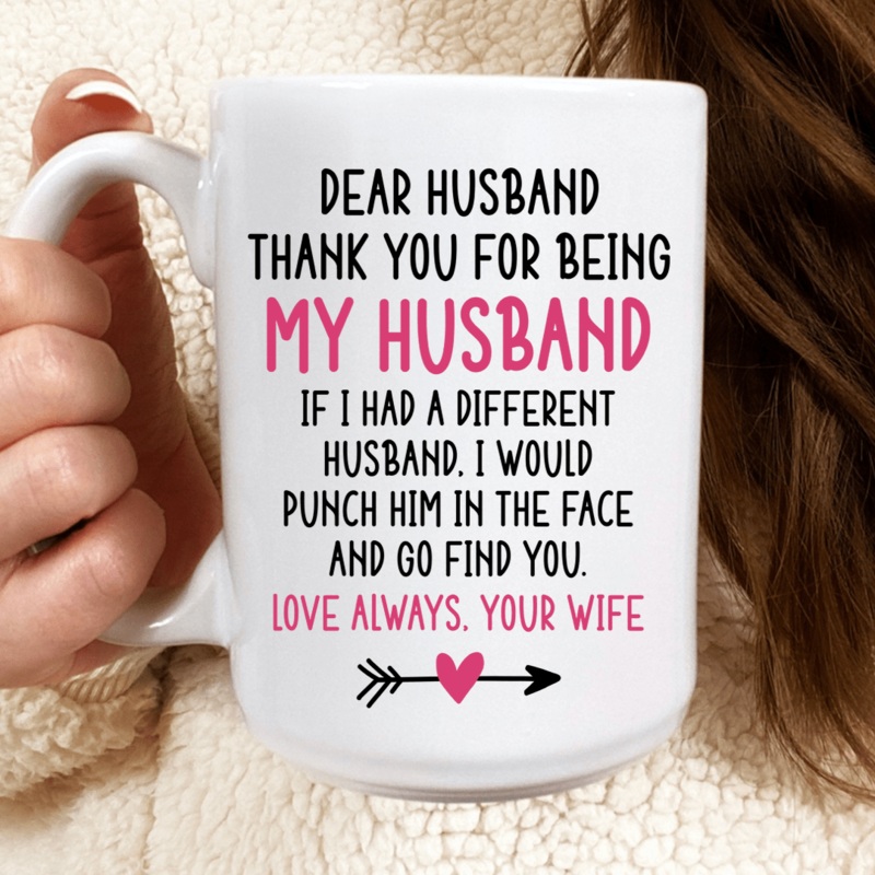Dear Husband Mug White One Size