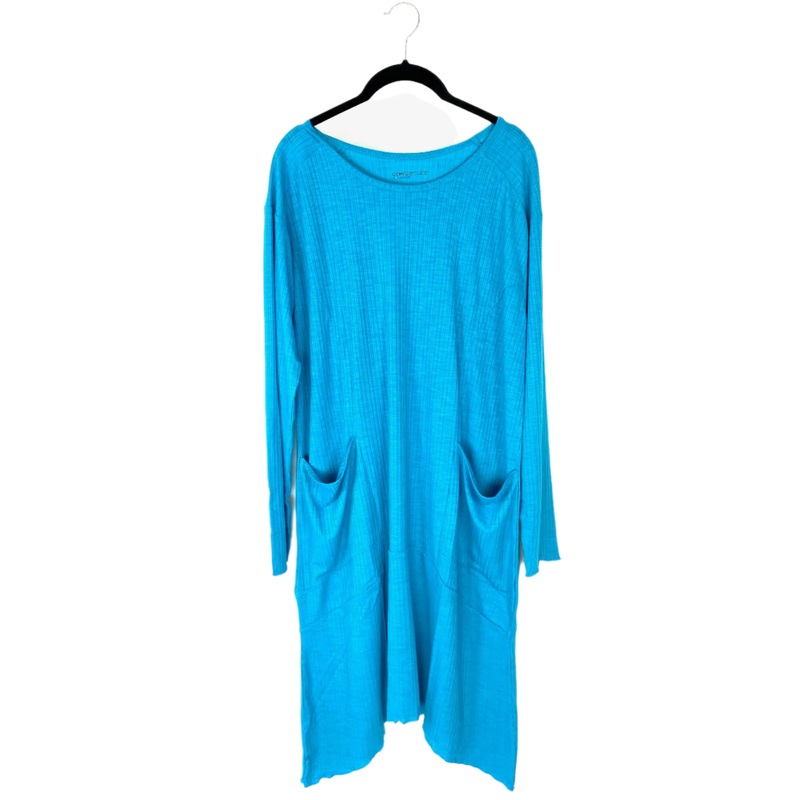 Bright Blue Ribbed Dress – Size 6/8 and 10/12 Small (size 6/8)